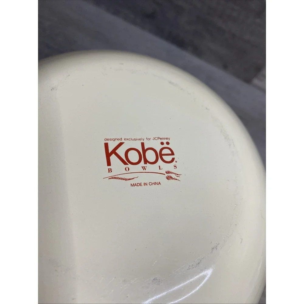 Vintage Kobe Mixing Bowl Enamel On Metal Strawberry 8